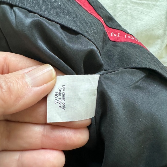 J Crew Favorite Fit charcoal herringbone w gold thread cuffed wool trouser Sz 4T - Picture 8 of 8